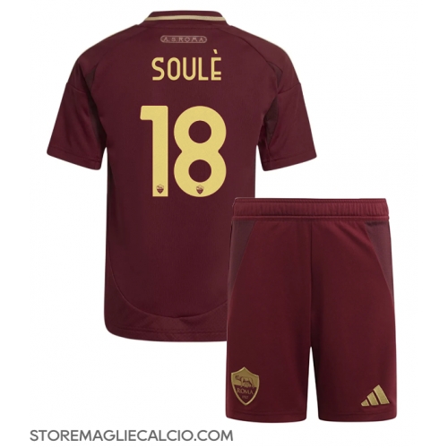 AS Roma Matias Soule #18 Maglia Gara Casa Repliche 2024-25 Bambino Maniche Corte AS Roma Matias Soule #18 Maglia Gara Casa Repliche 2024-25 Bambino Maniche Corte